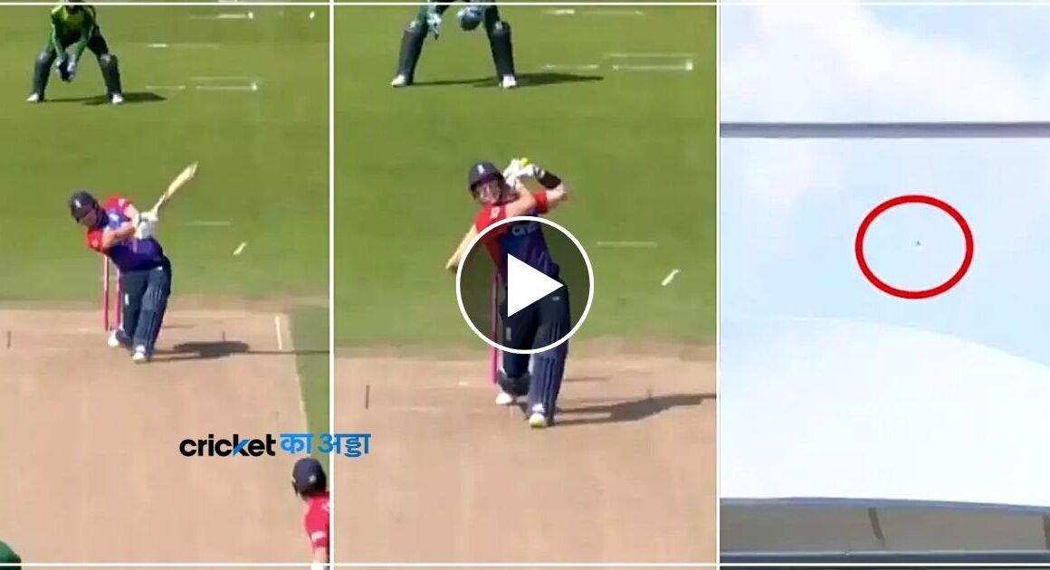 बल्लेबाज ने मारा ऐसा छक्का पेड़ पर पहुँच गयी गेंद, देखें वीडियो