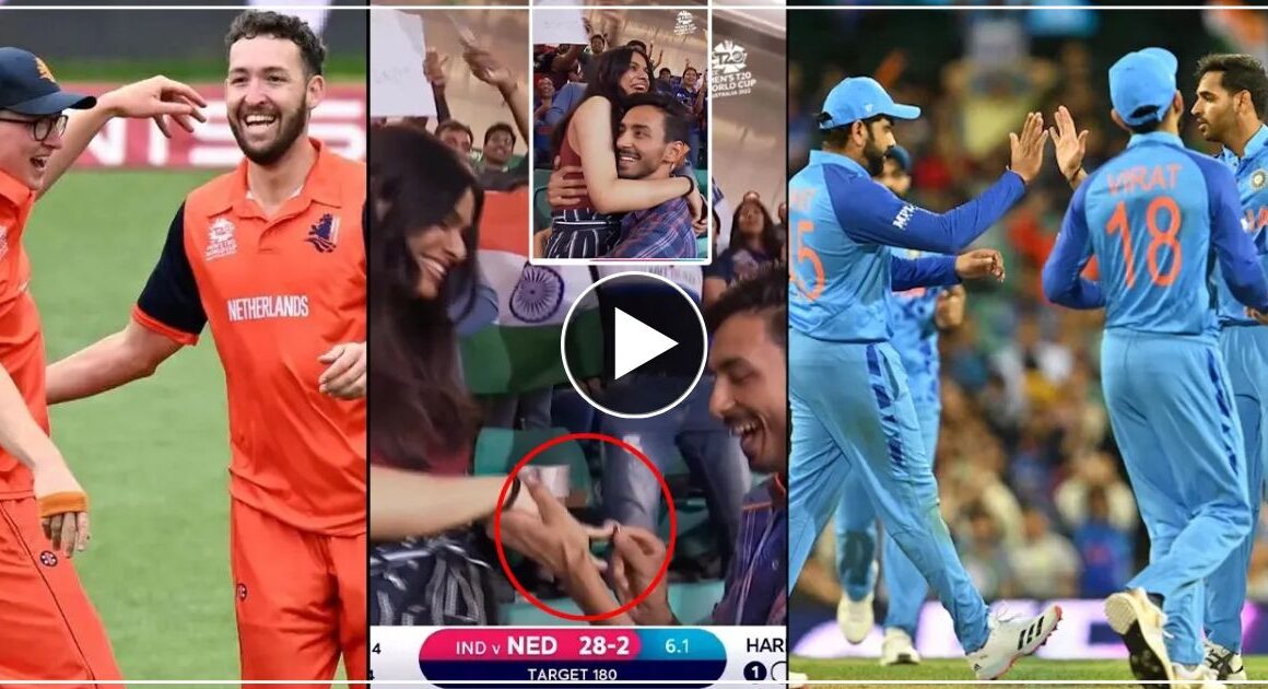 उधर चल रहा था भारत और नीदरलैंड का लाइव मैच, उधर लड़के और लड़की ने सबके सामने किया प्रपोज़ – वीडियो