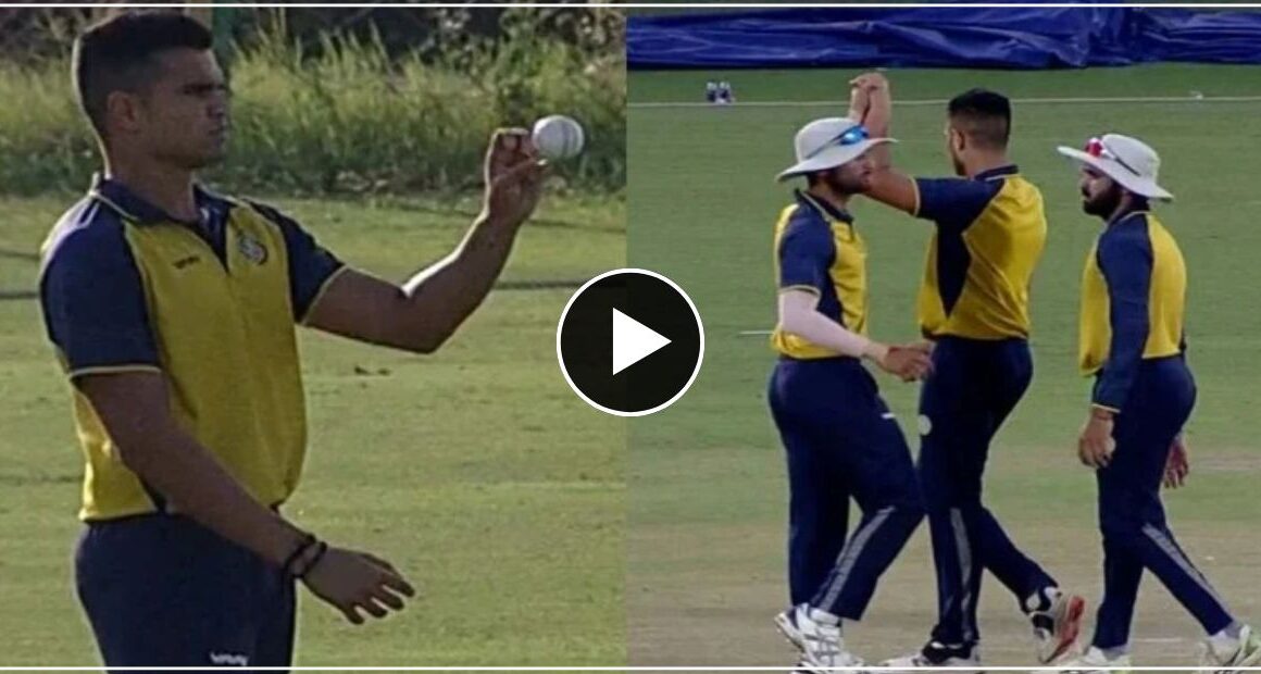 दिल्ली के लिए काल बने अर्जुन तेंदुलकर, डुबोई टीम की लुटिया, 18 गेंदों में मचा तबाही – देखें वीडियो