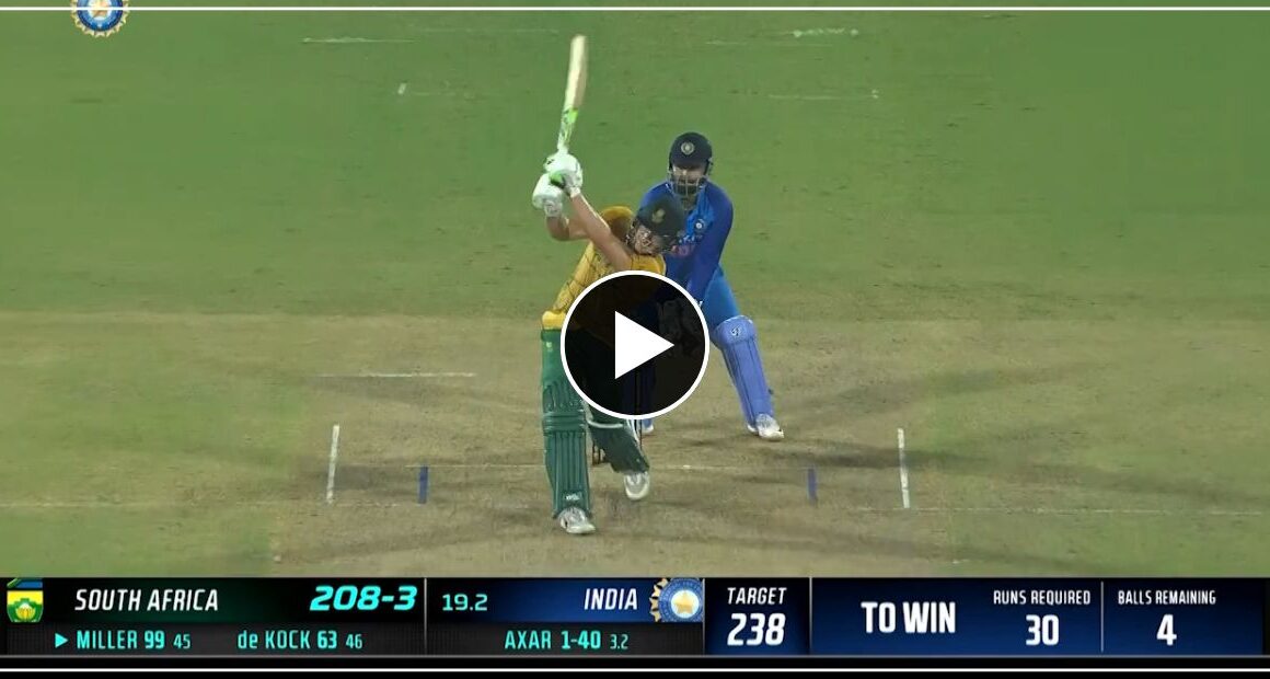 भले ही जीती टीम इंडिया मगर दिल जीते मिलर किलर, मचा डाले तूफान – वीडियो