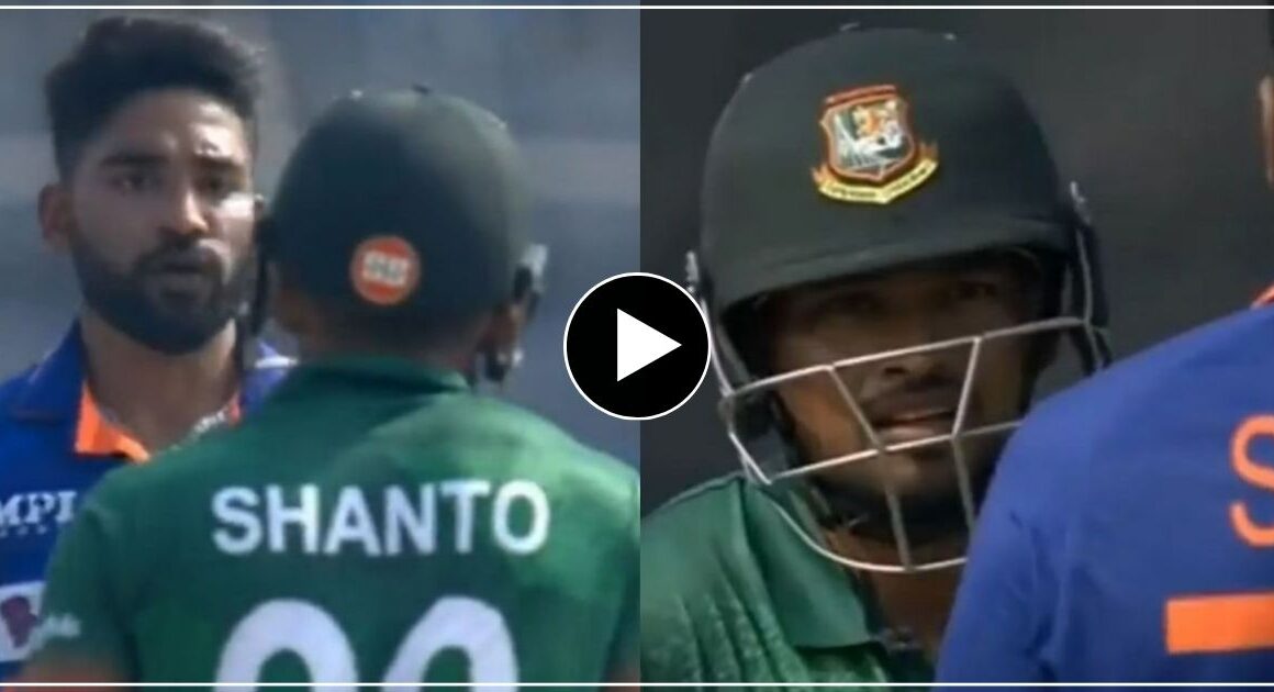 लाइव मैच में बांग्लादेशी खिलाड़ी से भिड़े सिराज, मैदान पर हुयी गहमागहमी – देखे वीडियो