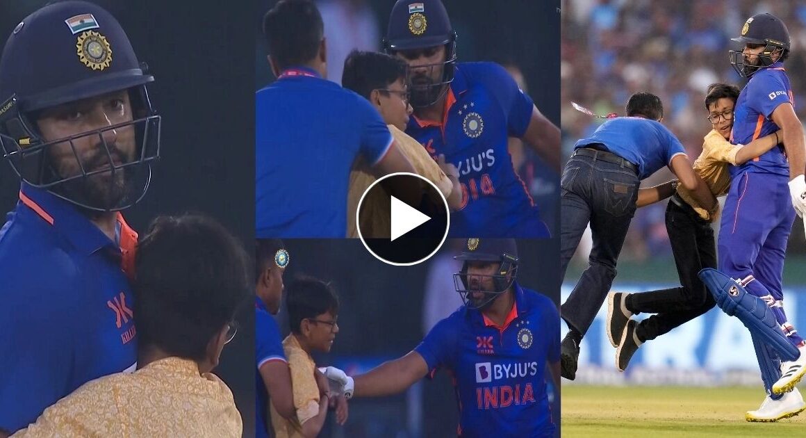 “लाइव मैच के दौरान मैदान में घुस आया नन्हा मुन्ना फैन, फिर रोहित ने जीता सबका दिल – वीडियो