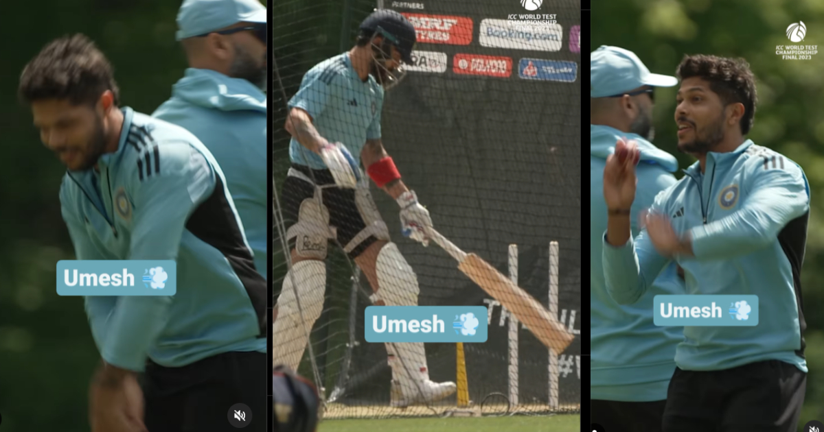उमेश यादव ने नेट्स में विराट कोहली की बल्लेबाजी की करी नकल